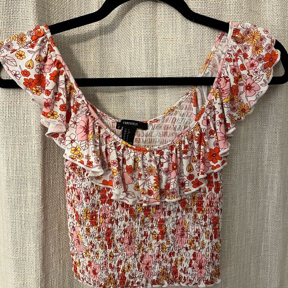 Forever 21 top, on or off the shoulder, XS, multicolor